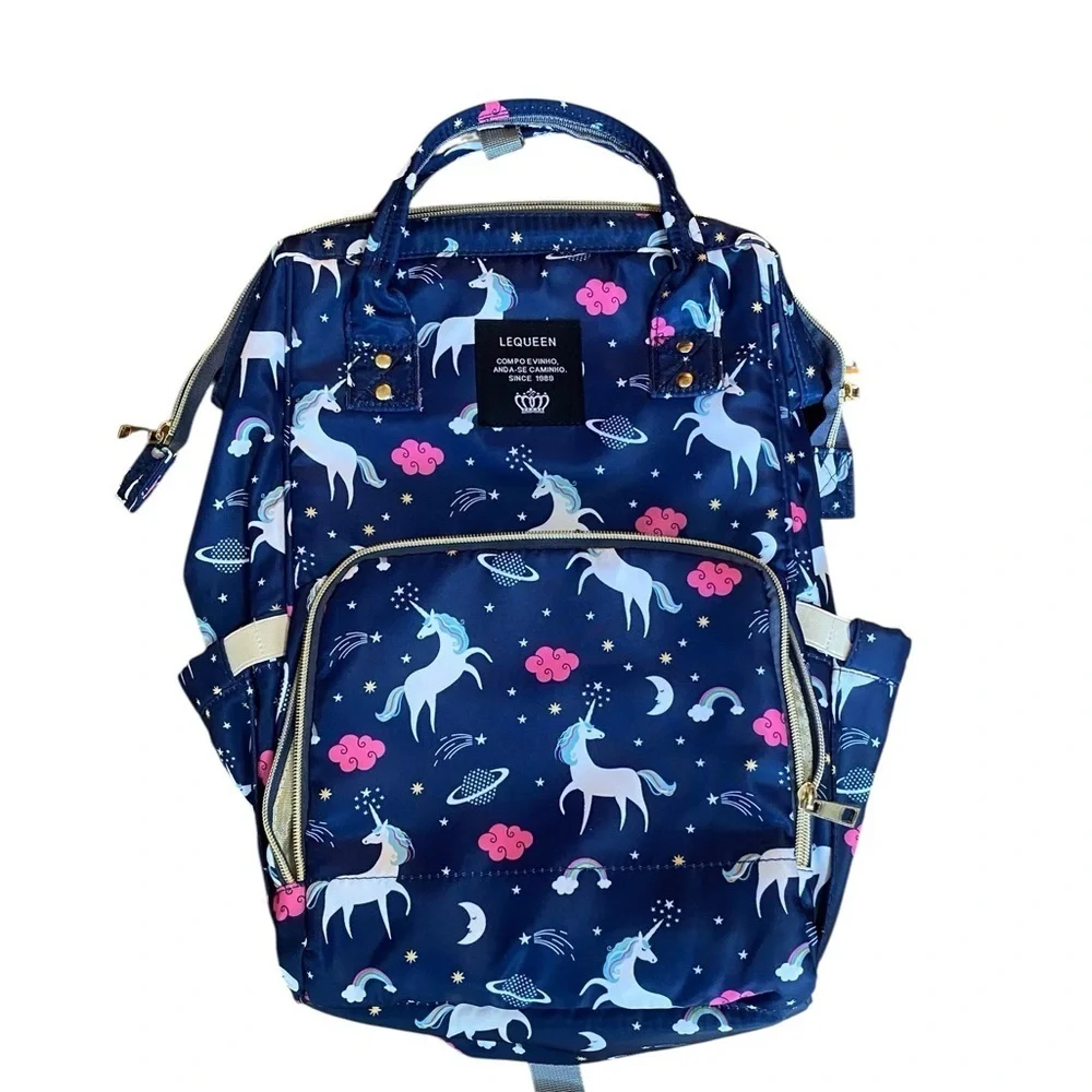 LEQUEEN Unicorn Mommy Baby Diaper Bag Backpack